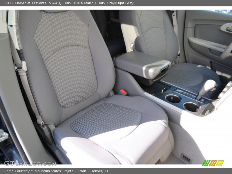Dark Blue Metallic / Dark Gray/Light Gray 2012 Chevrolet Traverse LS AWD