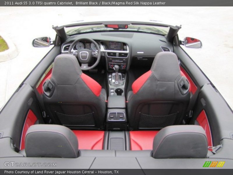 Brilliant Black / Black/Magma Red Silk Nappa Leather 2011 Audi S5 3.0 TFSI quattro Cabriolet