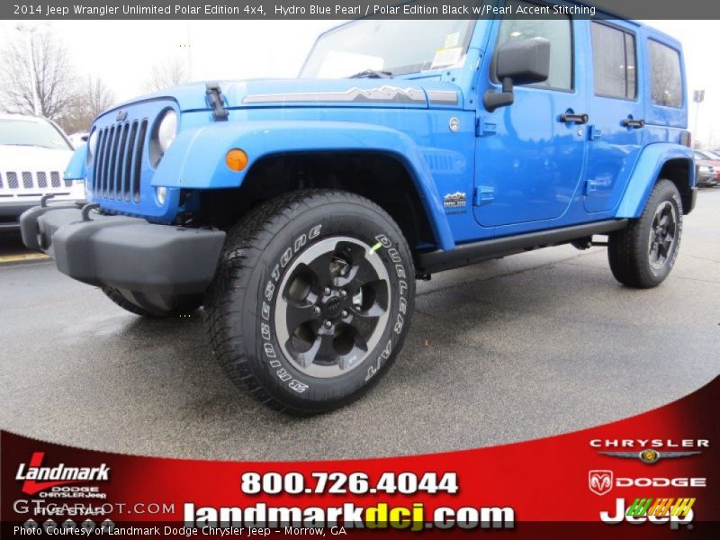 Hydro Blue Pearl / Polar Edition Black w/Pearl Accent Stitching 2014 Jeep Wrangler Unlimited Polar Edition 4x4