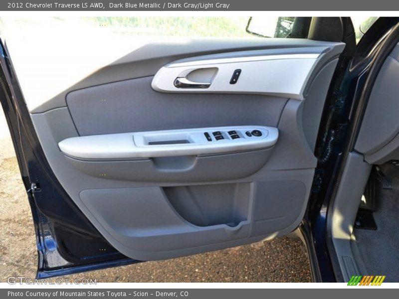 Dark Blue Metallic / Dark Gray/Light Gray 2012 Chevrolet Traverse LS AWD