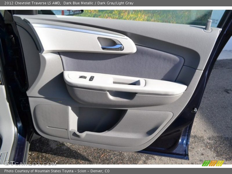 Dark Blue Metallic / Dark Gray/Light Gray 2012 Chevrolet Traverse LS AWD