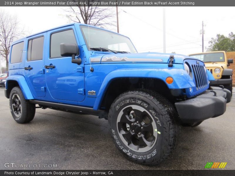 Hydro Blue Pearl / Polar Edition Black w/Pearl Accent Stitching 2014 Jeep Wrangler Unlimited Polar Edition 4x4
