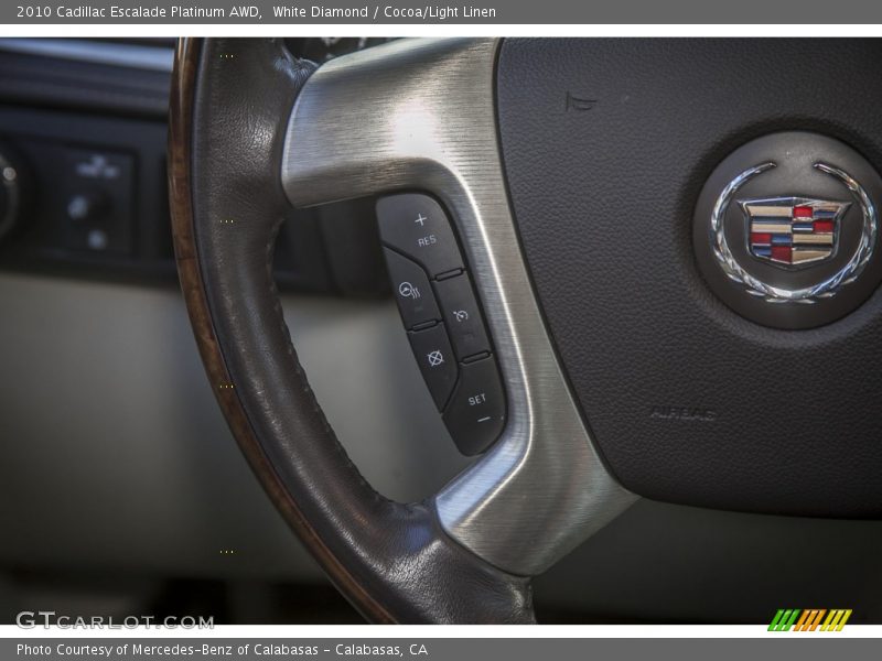 White Diamond / Cocoa/Light Linen 2010 Cadillac Escalade Platinum AWD