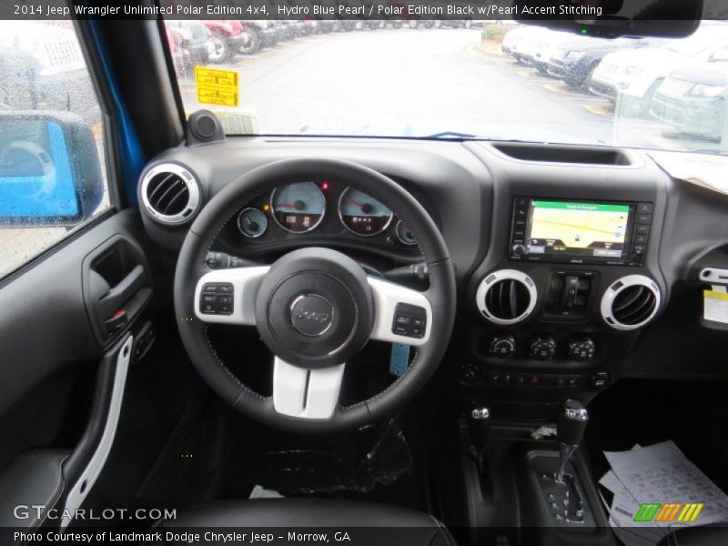 Hydro Blue Pearl / Polar Edition Black w/Pearl Accent Stitching 2014 Jeep Wrangler Unlimited Polar Edition 4x4
