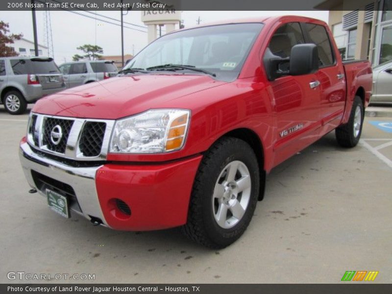 Red Alert / Steel Gray 2006 Nissan Titan SE Crew Cab