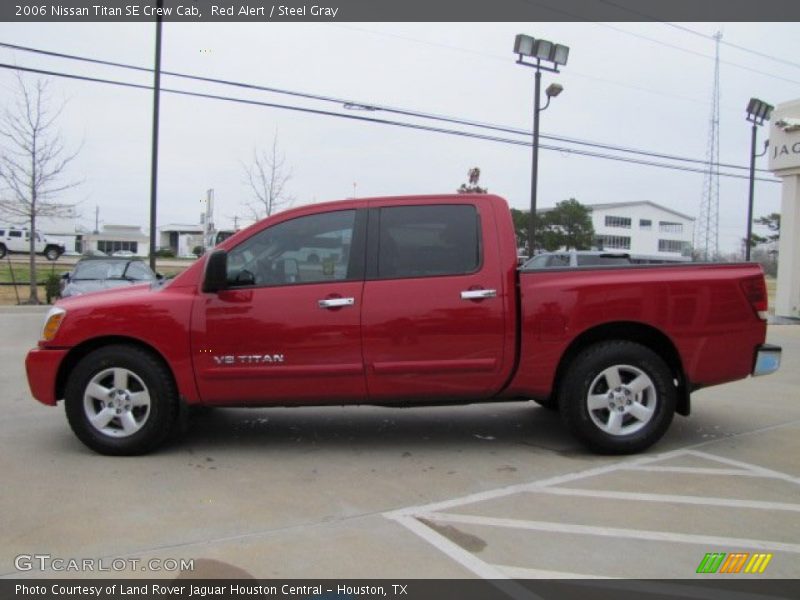 Red Alert / Steel Gray 2006 Nissan Titan SE Crew Cab