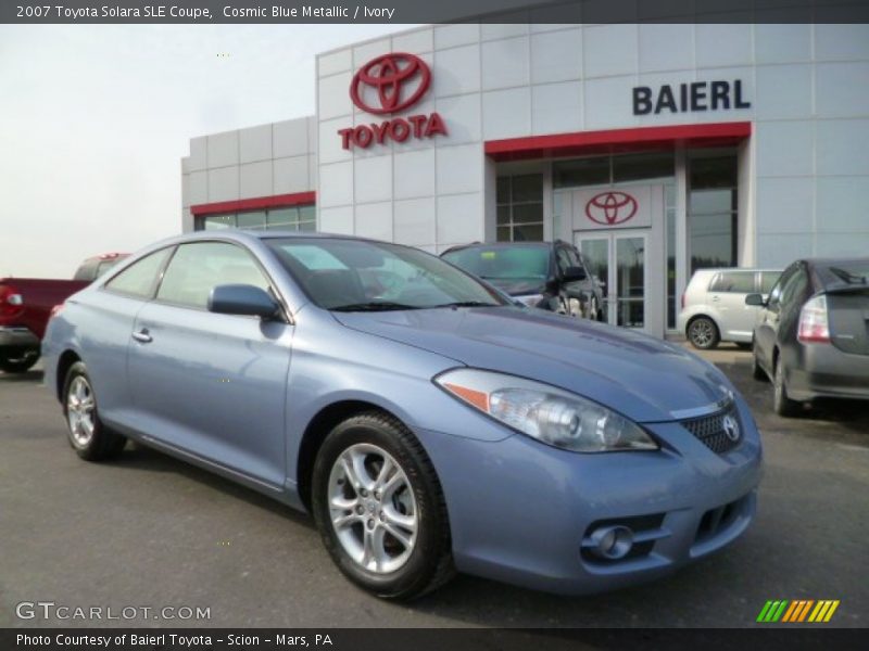 Cosmic Blue Metallic / Ivory 2007 Toyota Solara SLE Coupe