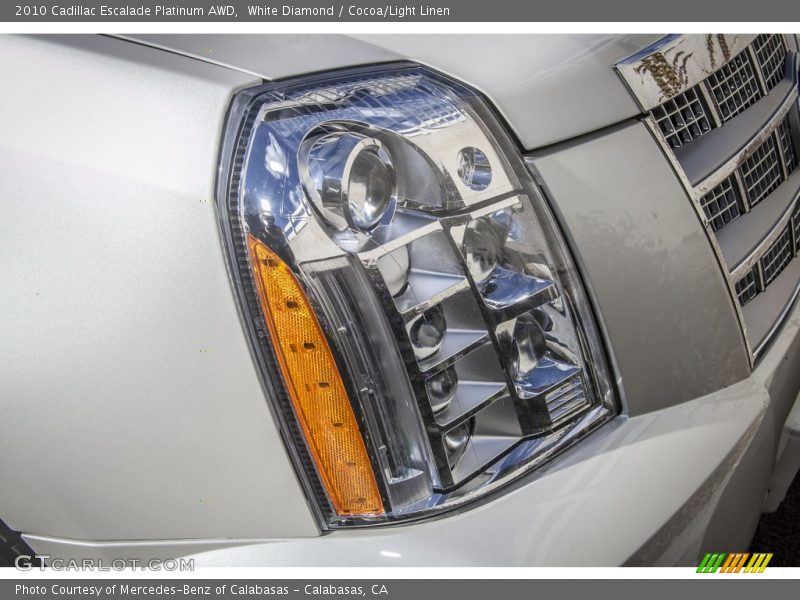 White Diamond / Cocoa/Light Linen 2010 Cadillac Escalade Platinum AWD