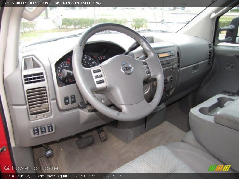 Red Alert / Steel Gray 2006 Nissan Titan SE Crew Cab