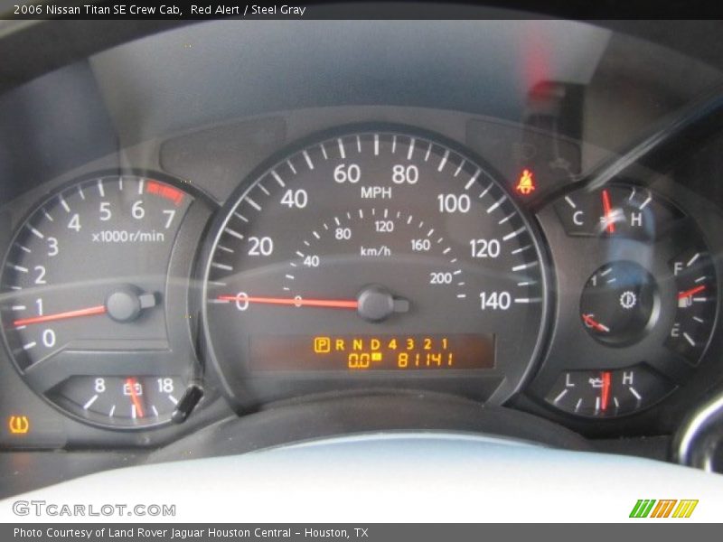 Red Alert / Steel Gray 2006 Nissan Titan SE Crew Cab