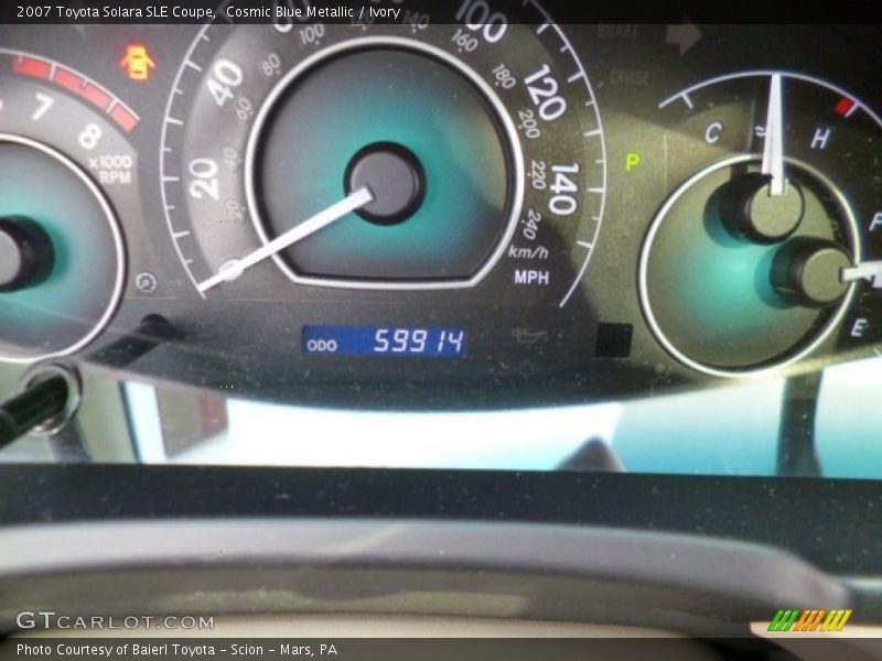 Cosmic Blue Metallic / Ivory 2007 Toyota Solara SLE Coupe