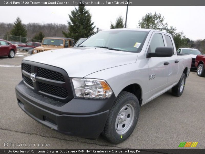 Bright Silver Metallic / Black/Diesel Gray 2014 Ram 1500 Tradesman Quad Cab 4x4