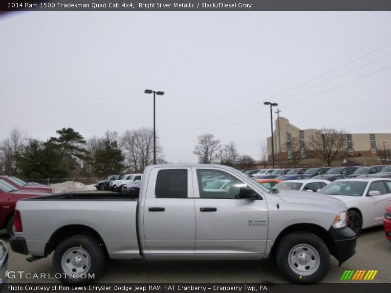 Bright Silver Metallic / Black/Diesel Gray 2014 Ram 1500 Tradesman Quad Cab 4x4