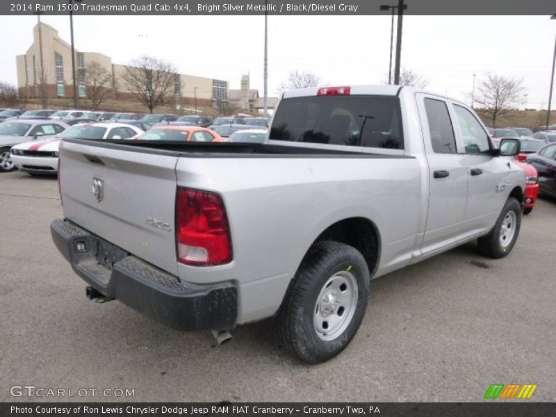 Bright Silver Metallic / Black/Diesel Gray 2014 Ram 1500 Tradesman Quad Cab 4x4