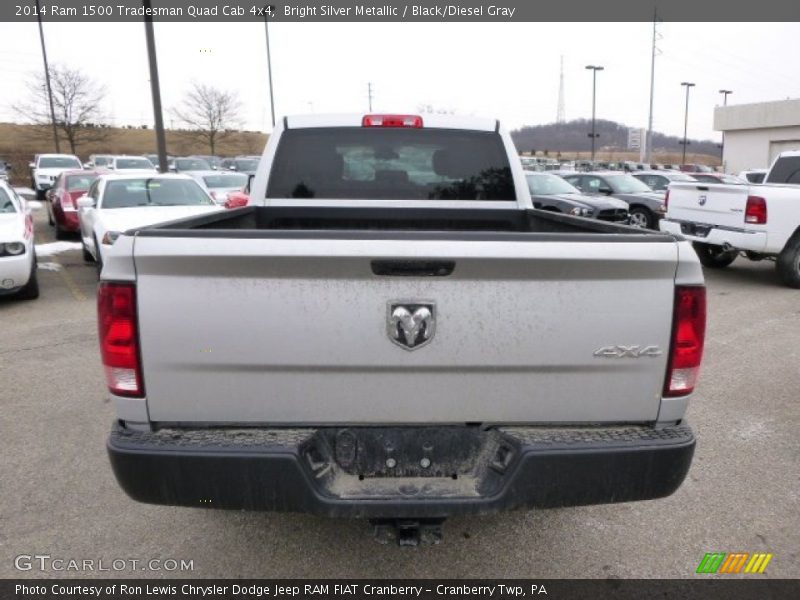 Bright Silver Metallic / Black/Diesel Gray 2014 Ram 1500 Tradesman Quad Cab 4x4