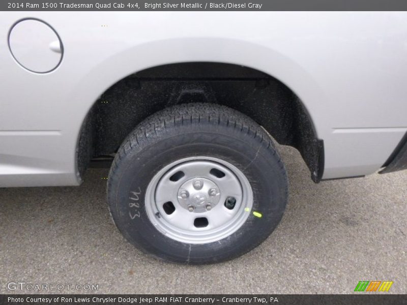 Bright Silver Metallic / Black/Diesel Gray 2014 Ram 1500 Tradesman Quad Cab 4x4