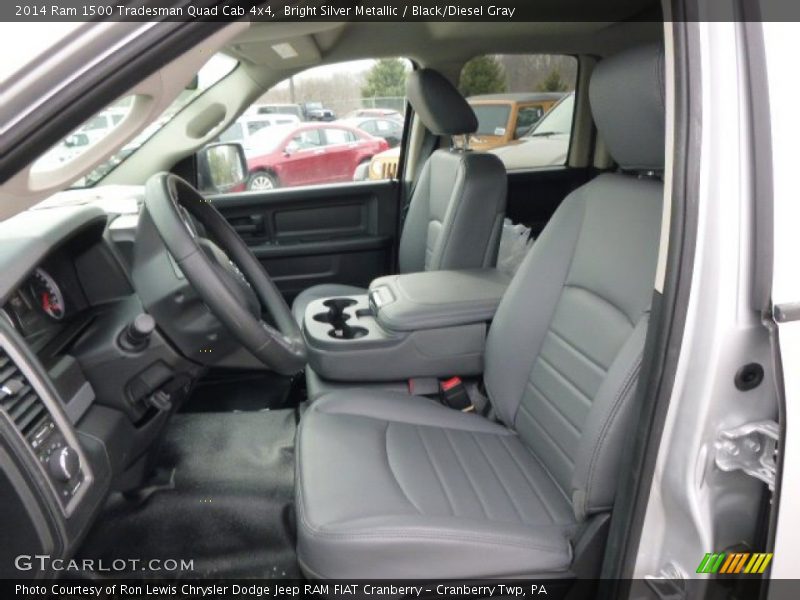 Bright Silver Metallic / Black/Diesel Gray 2014 Ram 1500 Tradesman Quad Cab 4x4