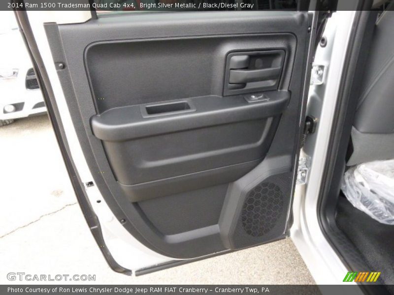 Bright Silver Metallic / Black/Diesel Gray 2014 Ram 1500 Tradesman Quad Cab 4x4