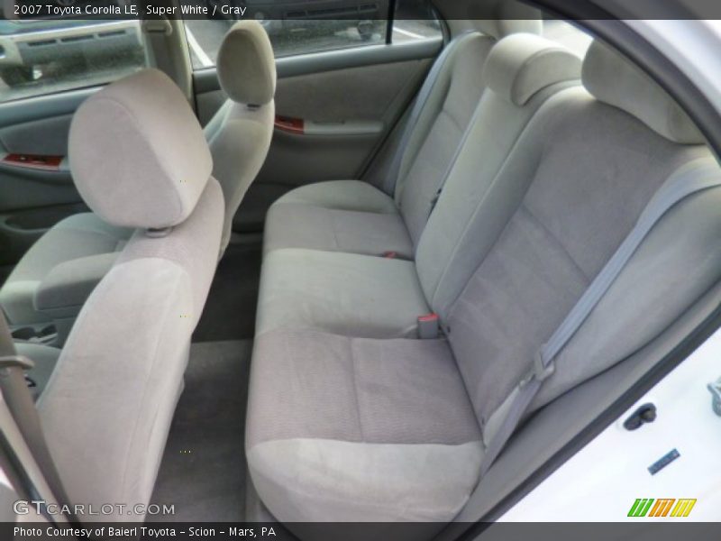 Rear Seat of 2007 Corolla LE