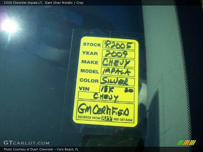 Dark Silver Metallic / Gray 2009 Chevrolet Impala LT