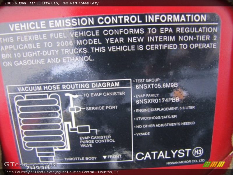Red Alert / Steel Gray 2006 Nissan Titan SE Crew Cab