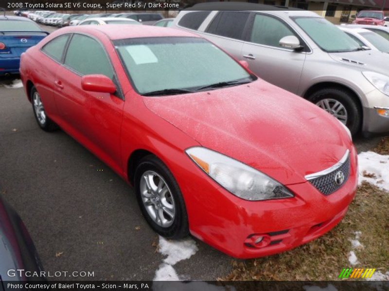 Super Red 5 / Dark Stone 2008 Toyota Solara SE V6 Coupe