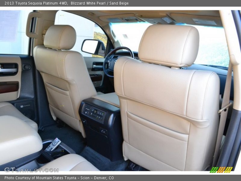 Blizzard White Pearl / Sand Beige 2013 Toyota Sequoia Platinum 4WD