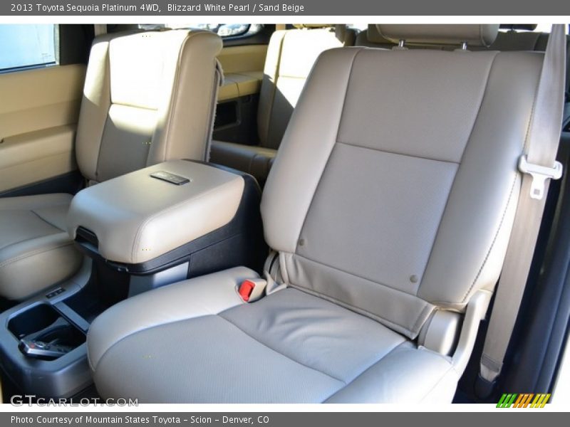 Blizzard White Pearl / Sand Beige 2013 Toyota Sequoia Platinum 4WD