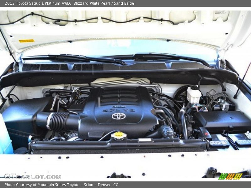 Blizzard White Pearl / Sand Beige 2013 Toyota Sequoia Platinum 4WD