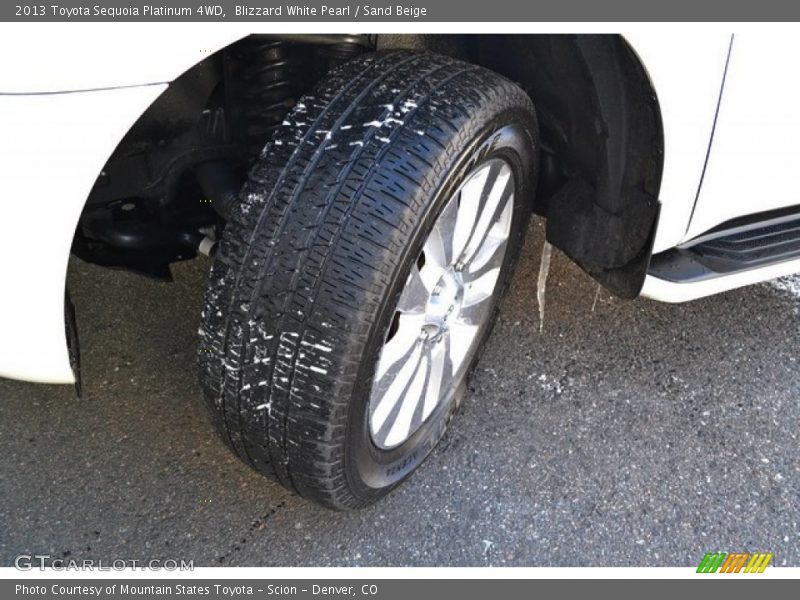 Blizzard White Pearl / Sand Beige 2013 Toyota Sequoia Platinum 4WD
