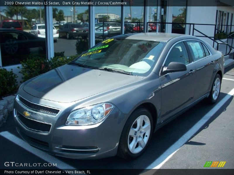 Dark Gray Metallic / Cocoa/Cashmere 2009 Chevrolet Malibu LS Sedan