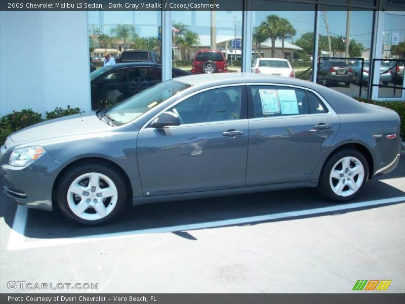 Dark Gray Metallic / Cocoa/Cashmere 2009 Chevrolet Malibu LS Sedan