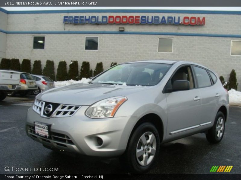 Silver Ice Metallic / Gray 2011 Nissan Rogue S AWD