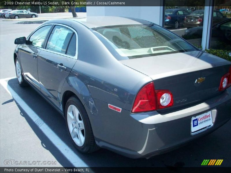 Dark Gray Metallic / Cocoa/Cashmere 2009 Chevrolet Malibu LS Sedan