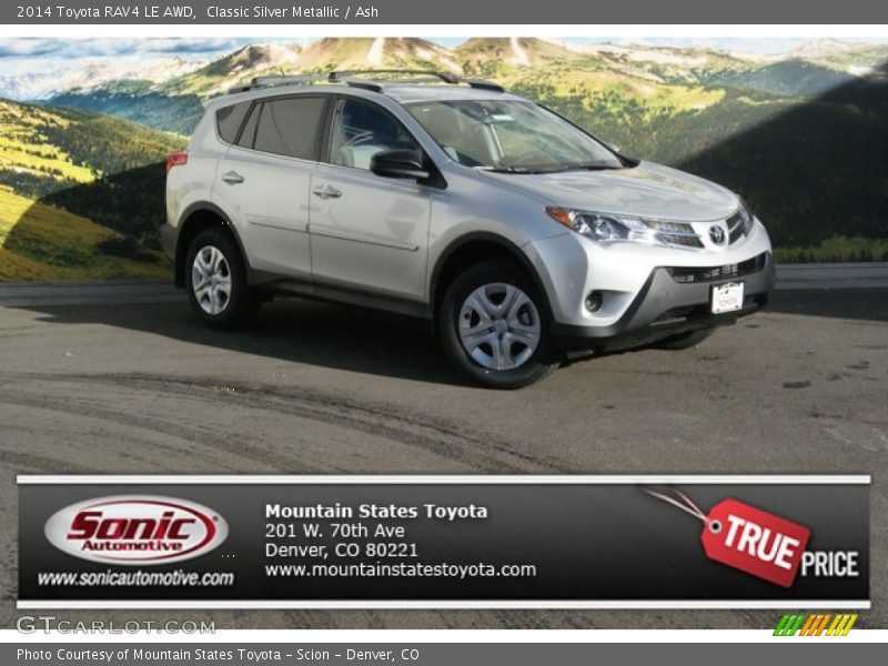 Classic Silver Metallic / Ash 2014 Toyota RAV4 LE AWD