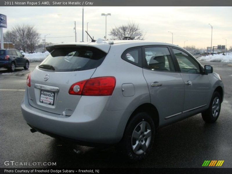 Silver Ice Metallic / Gray 2011 Nissan Rogue S AWD