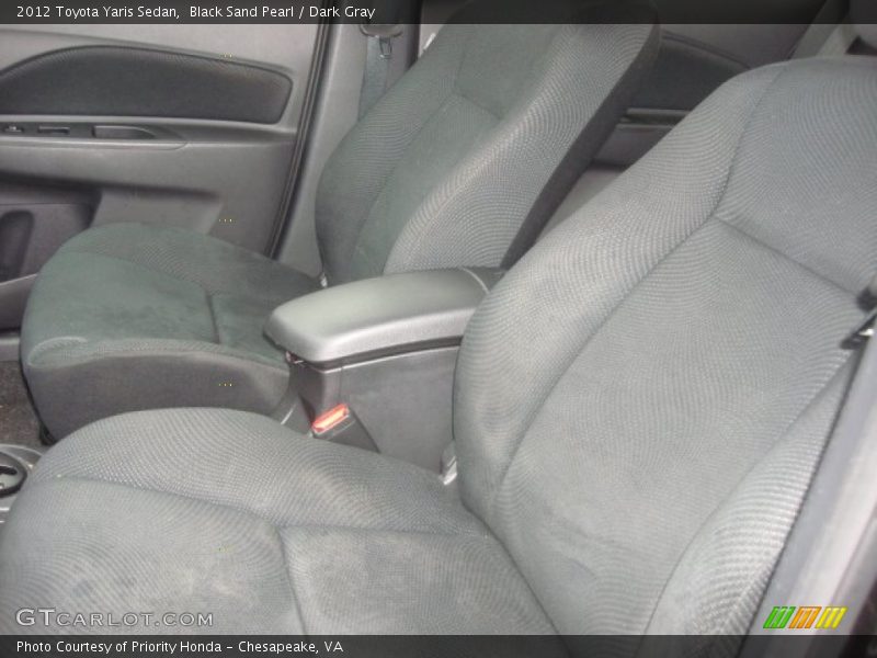 Black Sand Pearl / Dark Gray 2012 Toyota Yaris Sedan