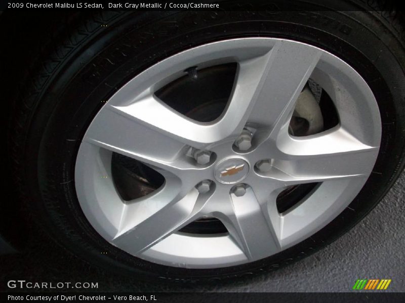 Dark Gray Metallic / Cocoa/Cashmere 2009 Chevrolet Malibu LS Sedan