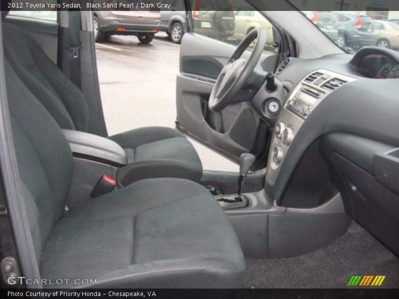 Black Sand Pearl / Dark Gray 2012 Toyota Yaris Sedan