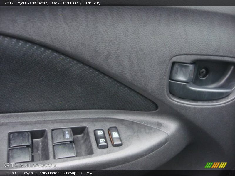 Black Sand Pearl / Dark Gray 2012 Toyota Yaris Sedan