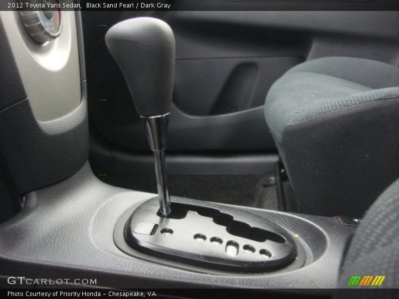 Black Sand Pearl / Dark Gray 2012 Toyota Yaris Sedan