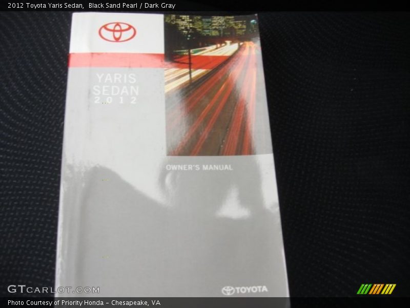 Black Sand Pearl / Dark Gray 2012 Toyota Yaris Sedan