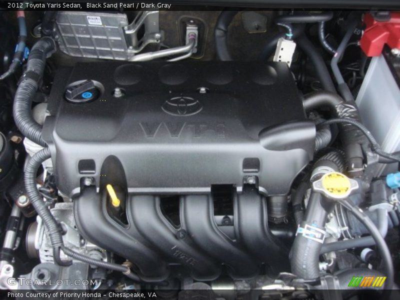 Black Sand Pearl / Dark Gray 2012 Toyota Yaris Sedan
