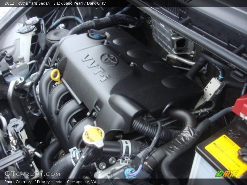 Black Sand Pearl / Dark Gray 2012 Toyota Yaris Sedan