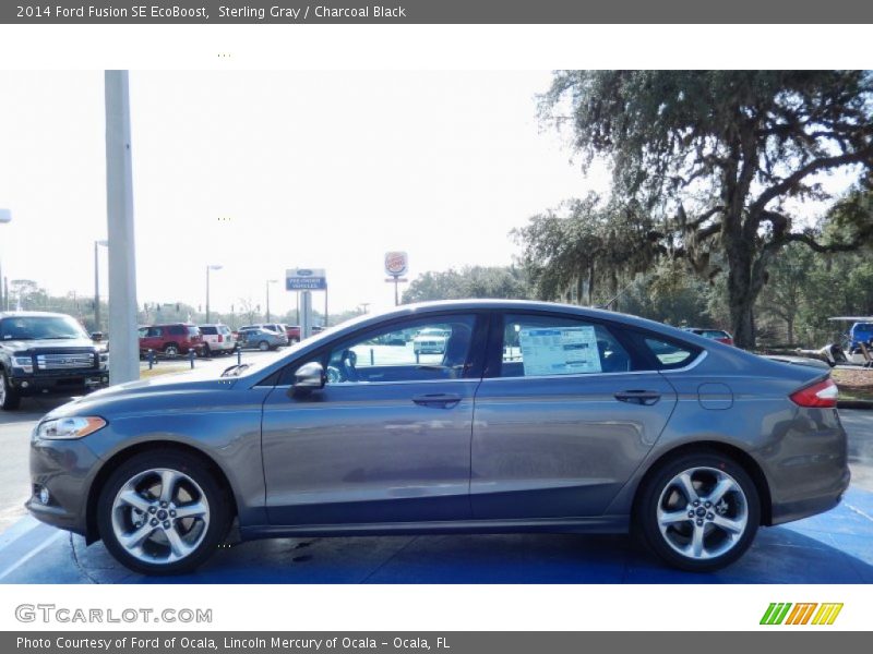 Sterling Gray / Charcoal Black 2014 Ford Fusion SE EcoBoost