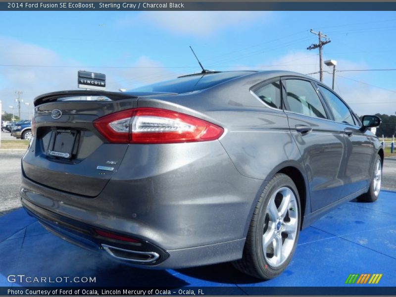 Sterling Gray / Charcoal Black 2014 Ford Fusion SE EcoBoost