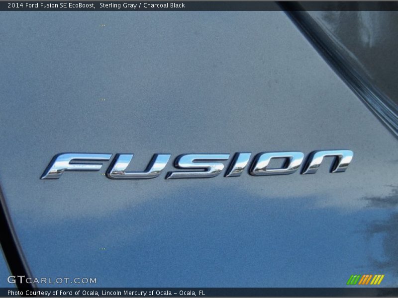 Sterling Gray / Charcoal Black 2014 Ford Fusion SE EcoBoost
