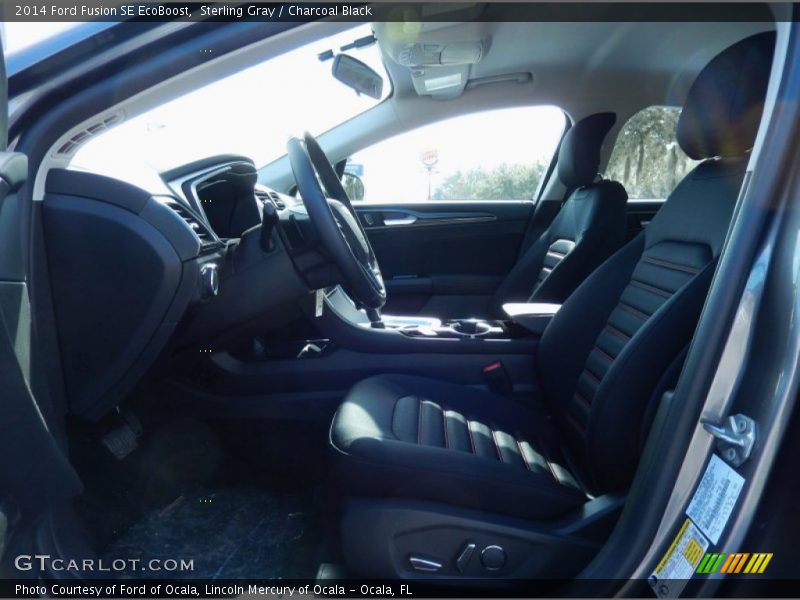 Sterling Gray / Charcoal Black 2014 Ford Fusion SE EcoBoost