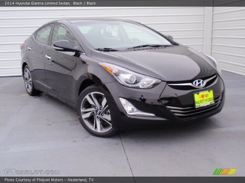 Black / Black 2014 Hyundai Elantra Limited Sedan