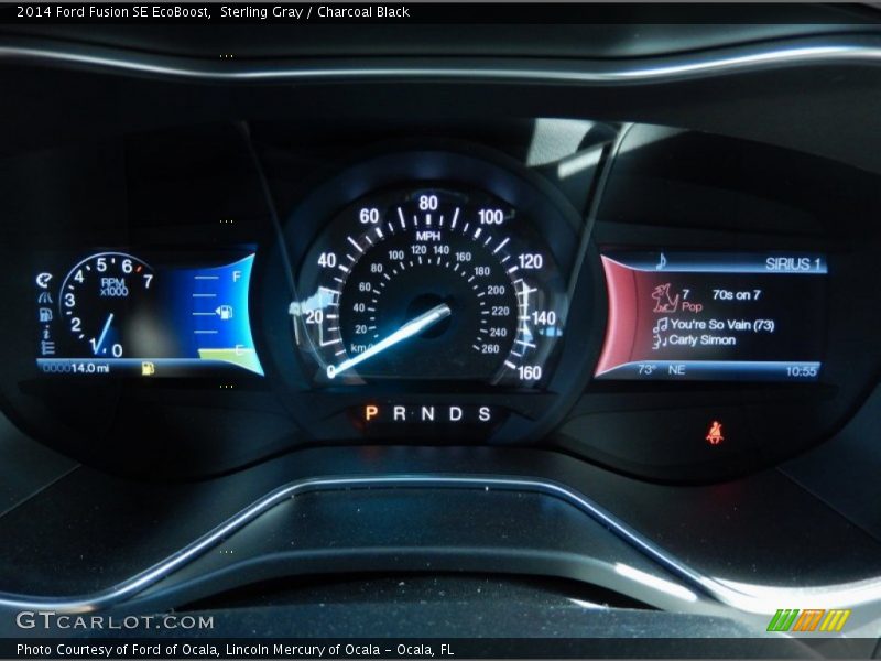 Sterling Gray / Charcoal Black 2014 Ford Fusion SE EcoBoost